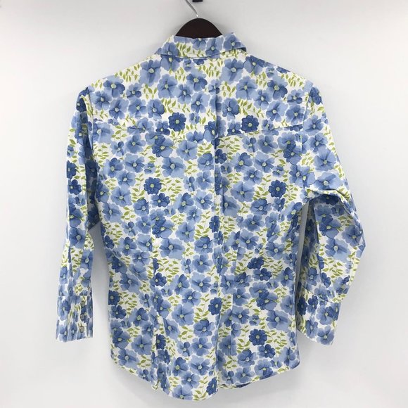 Vintage Liz Claiborne Wrangler Button Down Blouse Long Sleeve Dress Shirt - Picture 5 of 8